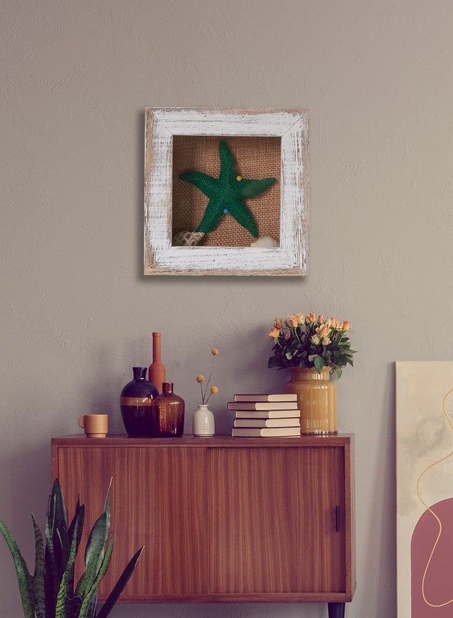 BECTSBEFF Tiny Shadow Box, Square Display Size 3x3 Shadow Box Frame with Glass, Small Display Case with Door for Shells Taxidermy Keepsake Photos Tickets Coins-Vintage White - Image 5